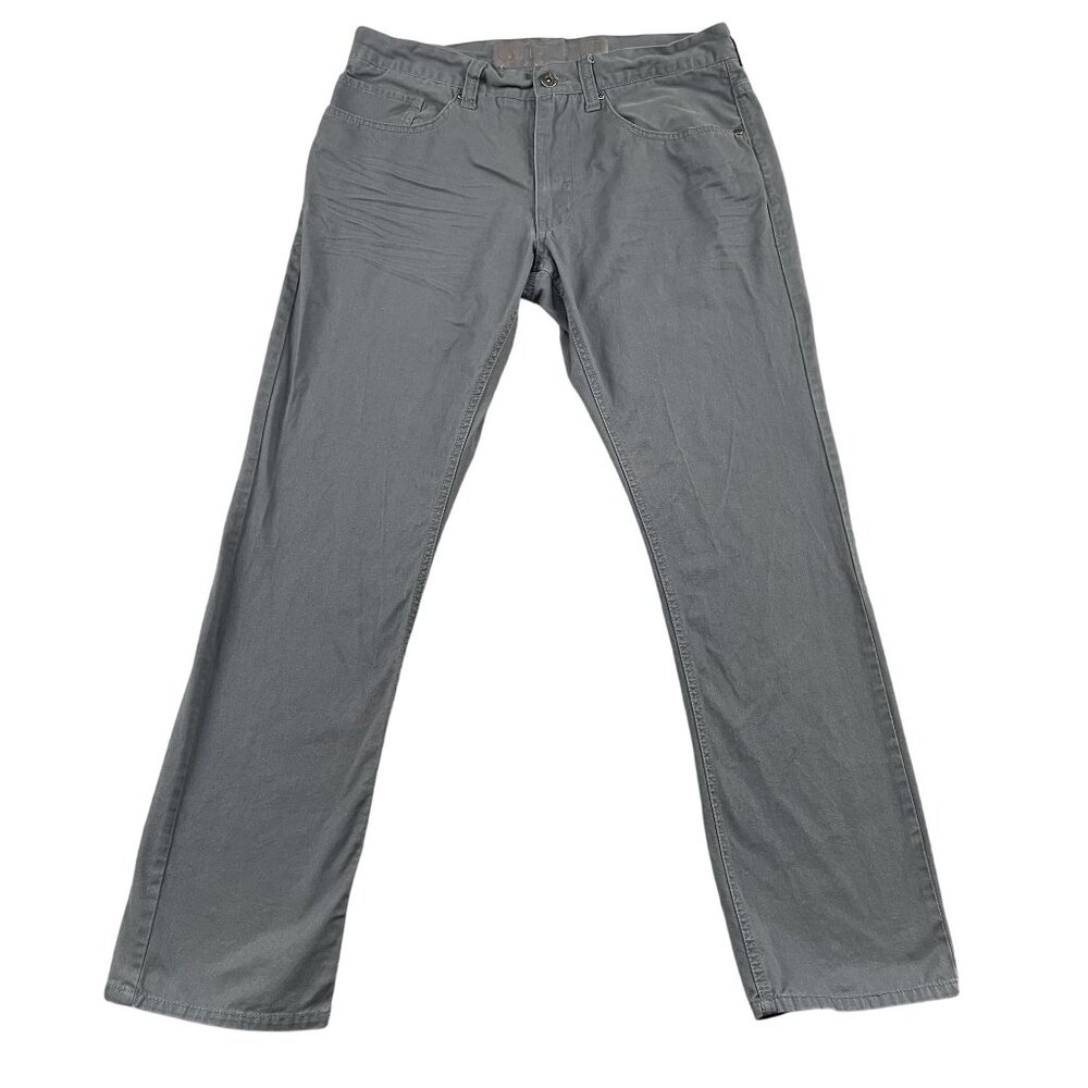 Ocean Pacific Pants Mens 34x32 Grey Slim Straight Leg Mid Rise